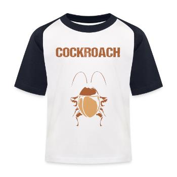 Kakerlake - Kinder Baseball T-Shirt - Weiß/Navy - Vorne