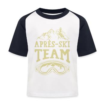 Après Ski Team - Kids' Baseball T-Shirt - white/navy - Front