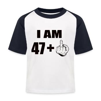 48 Geburtstag - Kinder Baseball T-Shirt - Weiß/Navy - Vorne