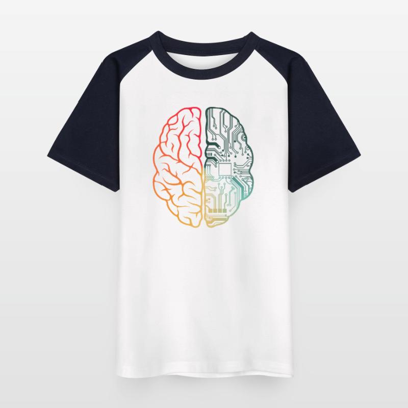 Programmer HTML - Developer Programming Brain Pun Kids' Baseball T-Shirt
