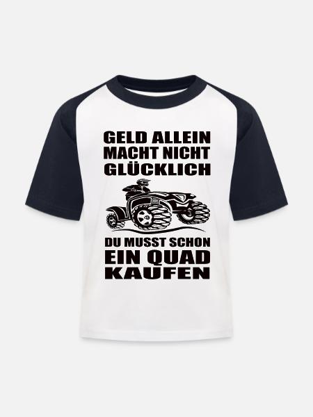 Quad - Kinder Baseball T-Shirt - Weiß/Navy