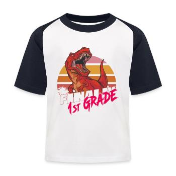 Finally 1st Grade, First Grader - Kids' Baseball T-Shirt - white/navy - Front