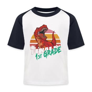 Finally 1st Grade, First Grader - Kids' Baseball T-Shirt - white/navy - Front