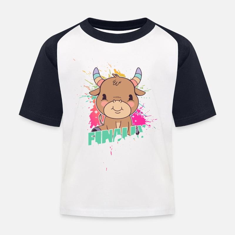 Finally 1st Grade, First Grader - Kids' Baseball T-Shirt - white/navy