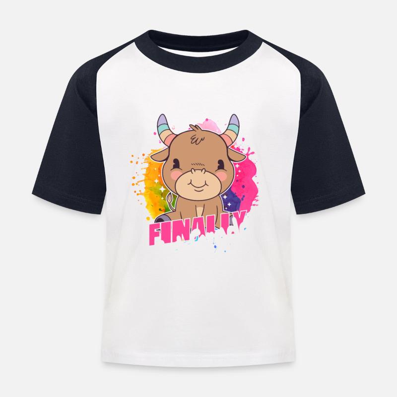 Endlich 1. Klasse, Erstklässler - Kinder Baseball T-Shirt - Weiß/Navy