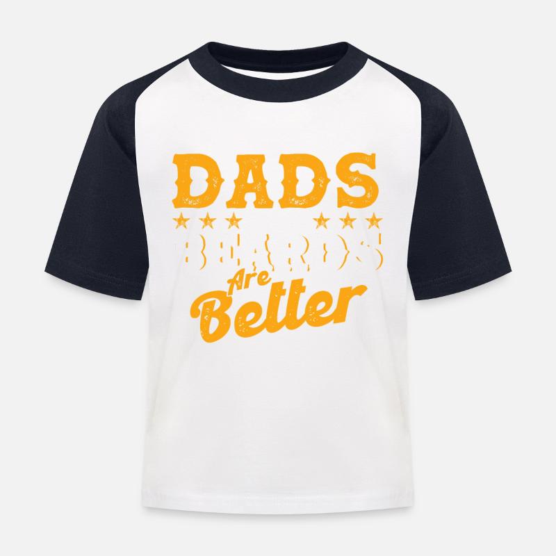 Beards Saying Funny Beard Gift Beard - Kids' Baseball T-Shirt - white/navy