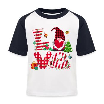 Être tante, c’est un peu enseigner aux parents - T-shirt baseball Enfant - blanc/marine - Devant