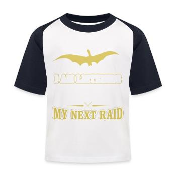 It may look like I'm - Kids' Baseball T-Shirt - white/navy - Front