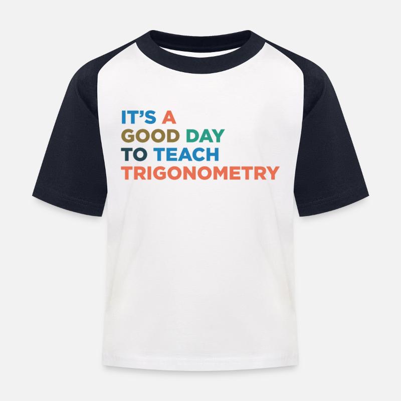 Trigonometrie Lehrer Unterrichten - Kinder Baseball T-Shirt - Weiß/Navy