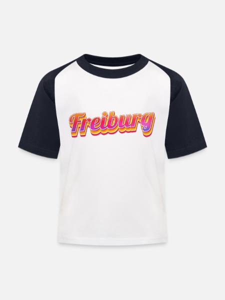 Freiburgerin Freiburger Freiburg - Kinder Baseball T-Shirt - Weiß/Navy