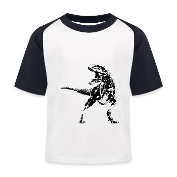 Tyrannosaurus Rex - T-shirt baseball Enfant - blanc/marine - Devant