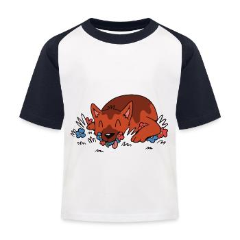 Hund Labrador Retriever Hunde Schäferhund Gärtner - Kinder Baseball T-Shirt - Weiß/Navy - Vorne