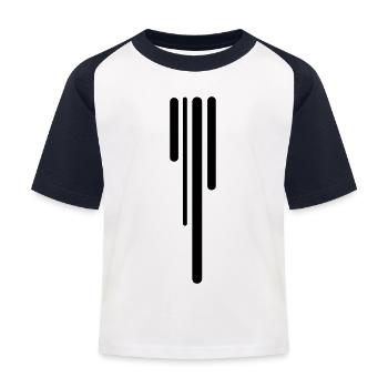 drip - Kids' Baseball T-Shirt - white/navy - Front