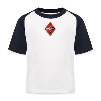 Design vintage sarde - T-shirt baseball Enfant - blanc/marine - Devant