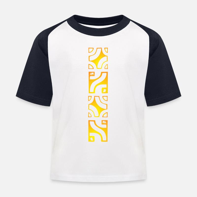 TEMANAVA - Kinder Baseball T-Shirt - Weiß/Navy