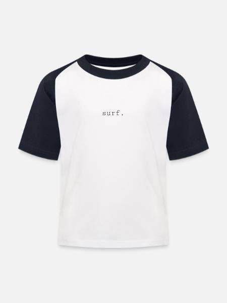 Brandung - Kinder Baseball T-Shirt - Weiß/Navy