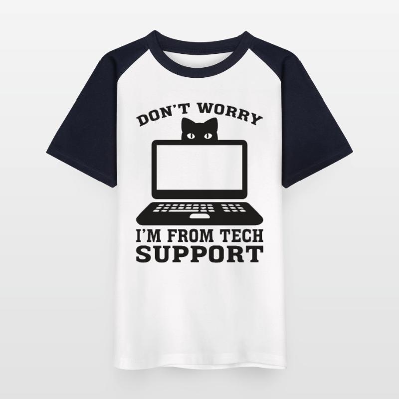 Technical Support Computer Technology IT Software Kids' Baseball T-Shirt