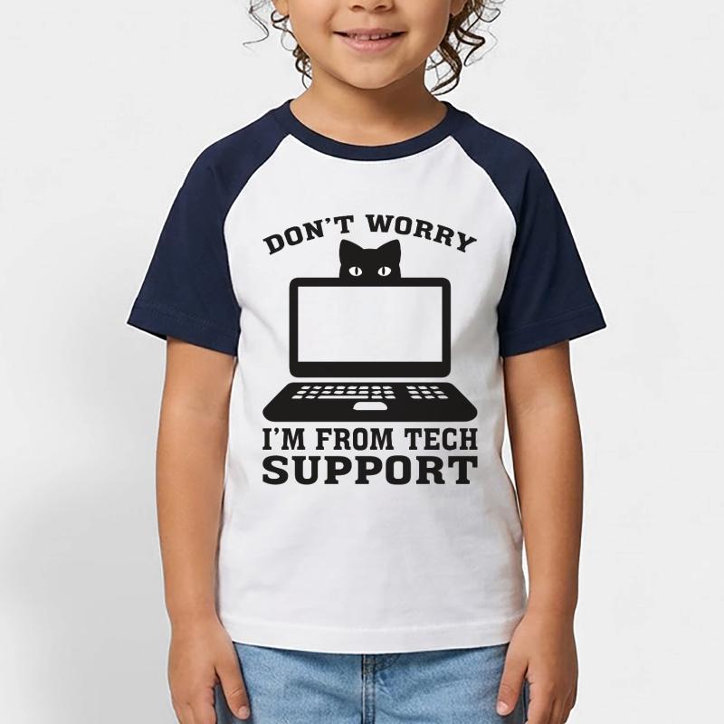 Technischer Support Computer Technik IT Software Kinder Baseball T-Shirt