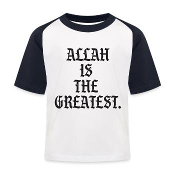 Allah is the Greatest - Kinder Baseball T-Shirt - Weiß/Navy - Vorne