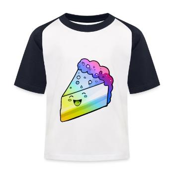 Gâteau au fromage coloré - T-shirt baseball Enfant - blanc/marine - Devant