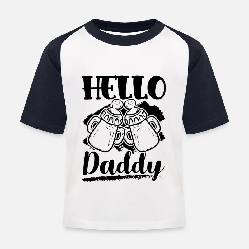 Papa bébé - T-shirt baseball Enfant - blanc/marine