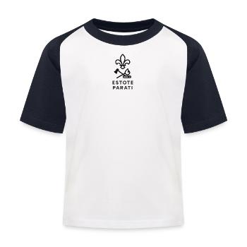 Scout Estote Parati - T-shirt baseball Enfant - blanc/marine - Devant