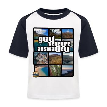 Tenerife GTA 3 - Kinder Baseball T-Shirt - Weiß/Navy - Vorne