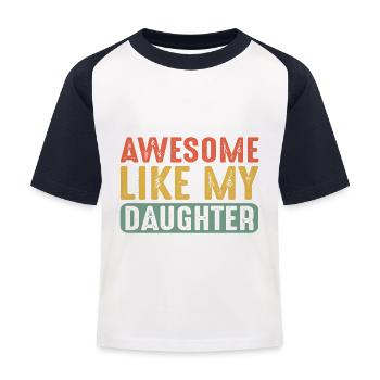 Fête des Pères - T-shirt baseball Enfant - blanc/marine - Devant
