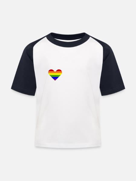 I love my boyfriend - Kinder Baseball T-Shirt - Weiß/Navy