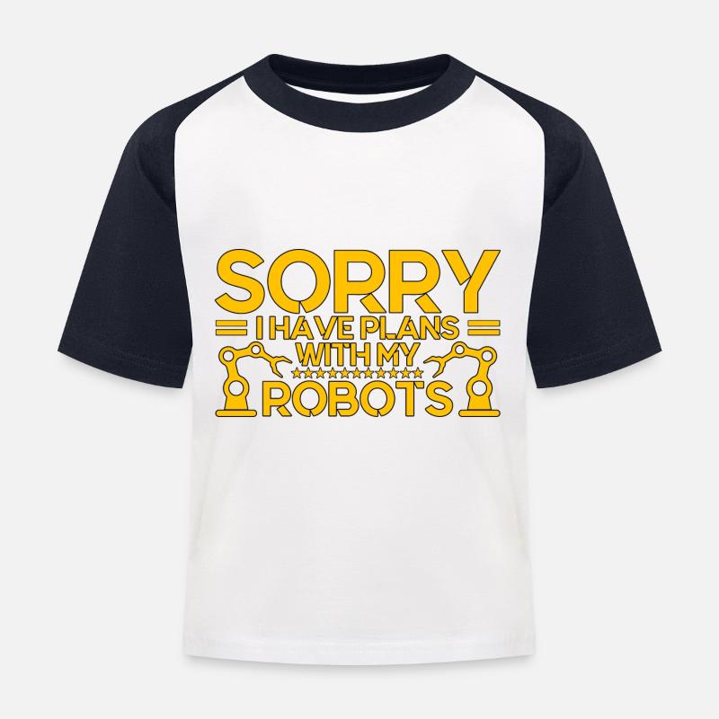 Robotics Engineer Teacher Technology Gift - Kids' Baseball T-Shirt - white/navy