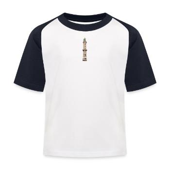 Phare Warnemünde sans texte, mer Baltique - T-shirt baseball Enfant - blanc/marine - Devant