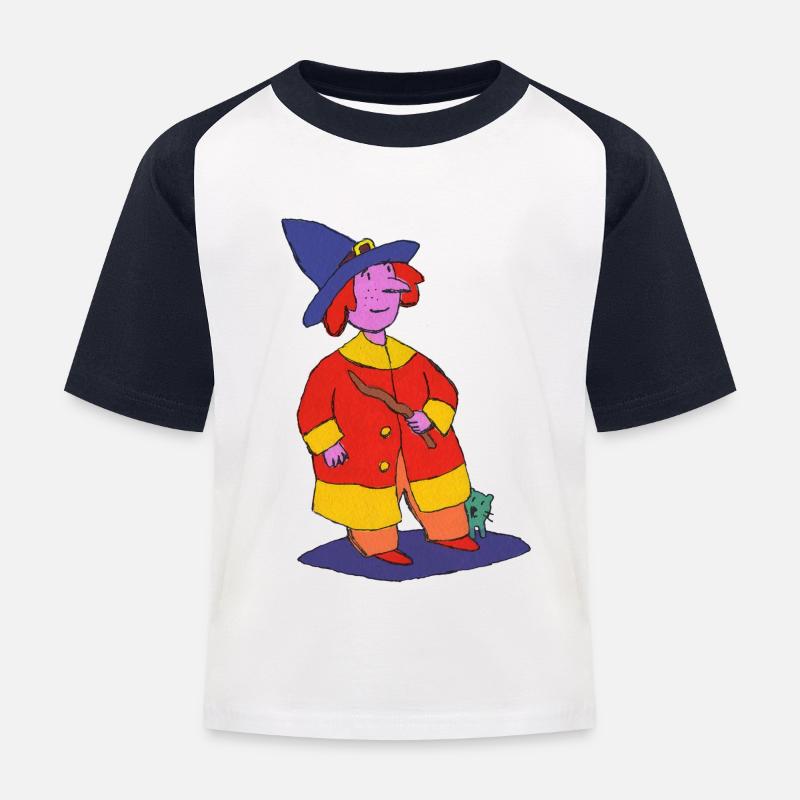 der Zauberer - Kinder Baseball T-Shirt - Weiß/Navy