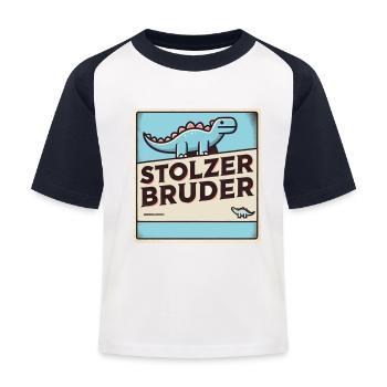 Frère fier - T-shirt baseball Enfant - blanc/marine - Devant