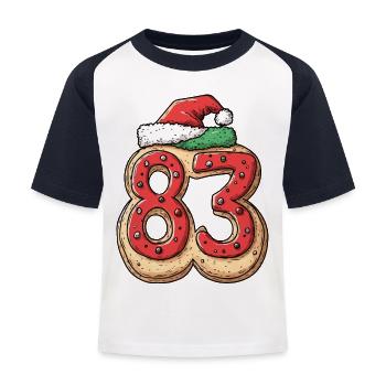 Biscuit de Noël à 83 chiffres - T-shirt baseball Enfant - blanc/marine - Devant