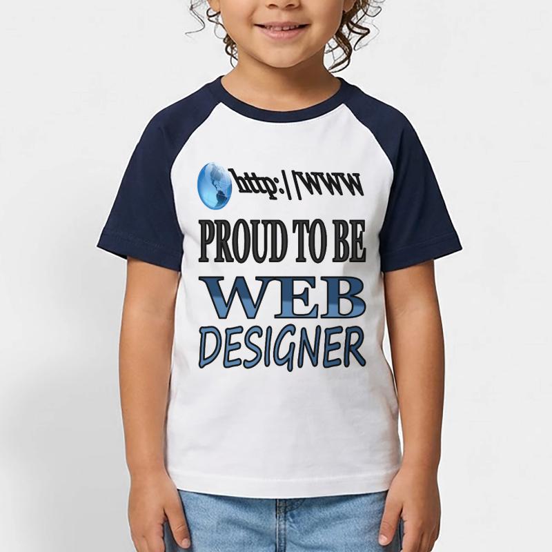 I'm a web designer, internet, web developer Kids' Baseball T-Shirt