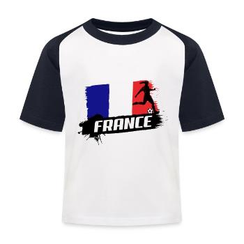  France 2019 Football Féminin - T-shirt baseball Enfant - blanc/marine - Devant