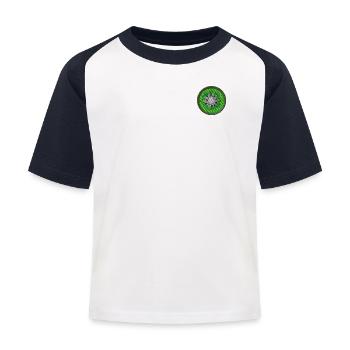 Kiwi ricamato - Maglietta da baseball per bambini - bianco/navy - Fronte