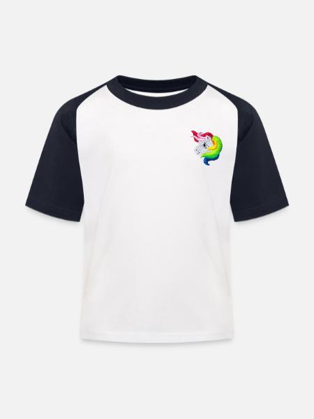 My Little Pony Retro Stickmotiv - Baseball T-shirt til børn - hvid/marineblå