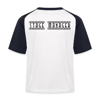 Stage_Manager - Kinder Baseball T-Shirt - Weiß/Navy - Hinten