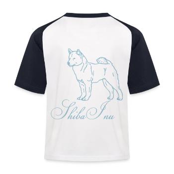 shibainust_002 - T-shirt baseball Enfant - blanc/marine - Back