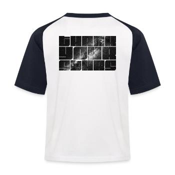 Merci votre lettrage étoile avec la Voie Lactée - T-shirt baseball Enfant - blanc/marine - Back