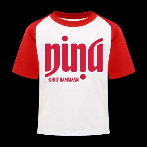 Ambigramm Nina 01 Pit Hammann - Kinder Baseball T-Shirt