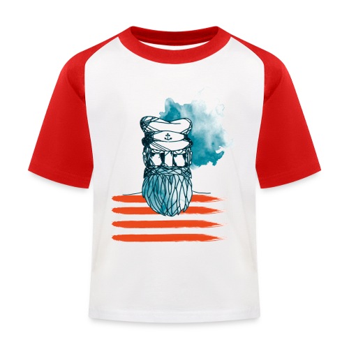 Der alte Seebär - Maritim Serie von AP-Design - Kinder Baseball T-Shirt