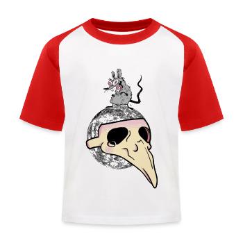 Plague Planet Earth Rat Pollution - Kids' Baseball T-Shirt - white/red - Front