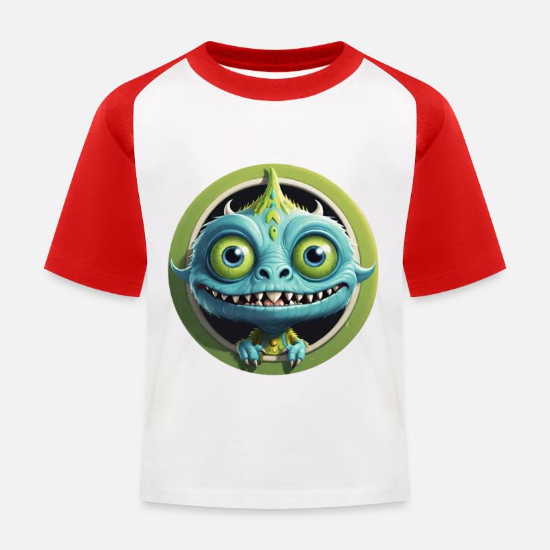 Get freaky - Kinder Baseball T-Shirt - Weiß/Rot