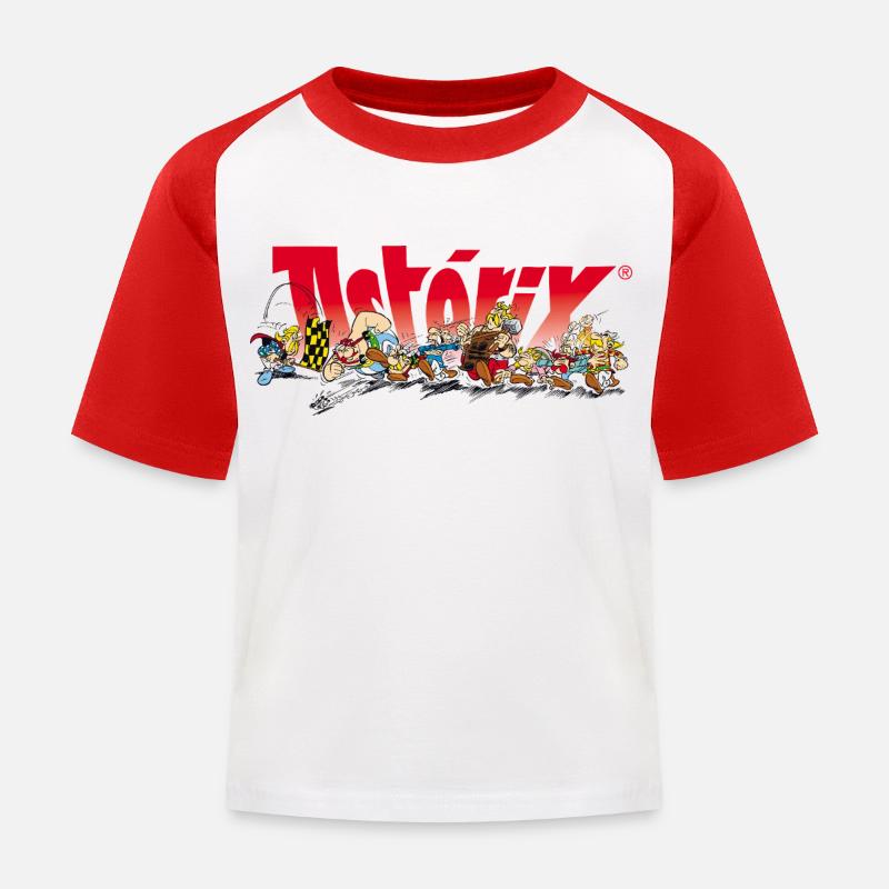 Asterix & Obelix Start for the Run - Maglietta da baseball per bambini - bianco/rosso