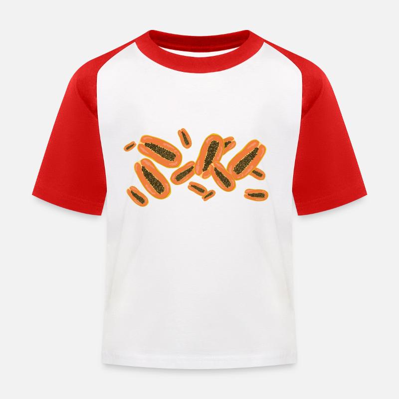 Der Duft der Papayas - Kinder Baseball T-Shirt - Weiß/Rot