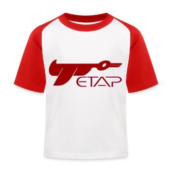 ETAP Logo - T-shirt baseball Enfant - blanc/rouge - Devant