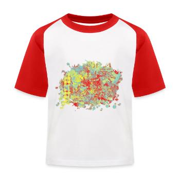 Splash Jaune - T-shirt baseball Enfant - blanc/rouge - Devant