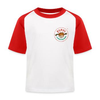 Fifi Brindacier Logo Rond - T-shirt baseball Enfant - blanc/rouge - Devant